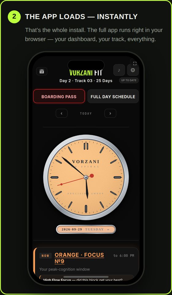 Step 2 — the app loads instantly